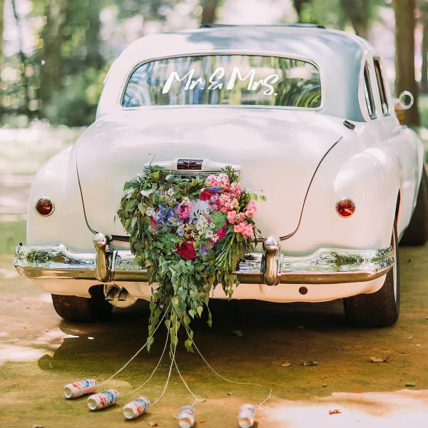 Depot Autocollant Pour Voiture Mr & Mrs