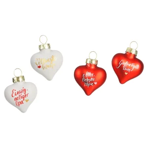 Depot Baumschmuck Heart Family Glas Ca.4Cm^ Pendentifs & Clips