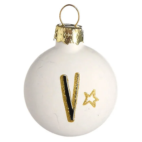 Depot Bijoux D'Arbre En Verre Mini-Taler Monogramme V^ Décoration De La Couronne De L'Avent