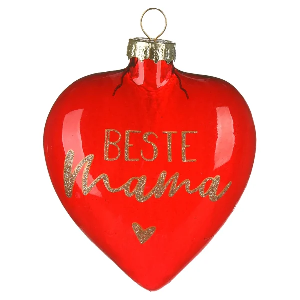 Depot Bijoux De Sapin En Verre Coeur Maman^ Pendentifs & Clips