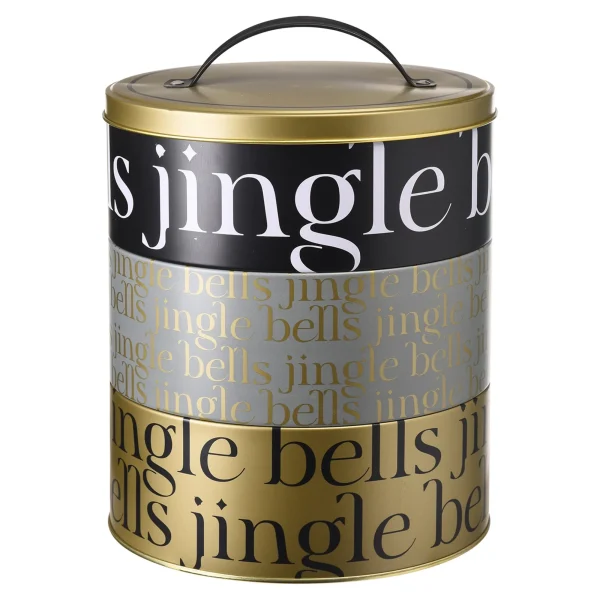 Depot Boite A Biscuits Triple Jingle Bells^ Accessoires De Cuisson & Boîtes À Pâtisserie