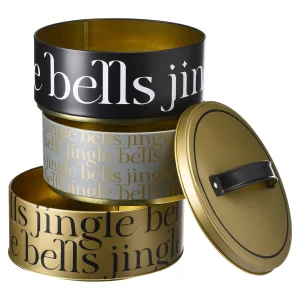 Depot Boite A Biscuits Triple Jingle Bells^ Accessoires De Cuisson & Boîtes À Pâtisserie