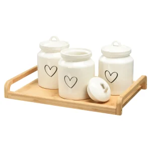 Depot Boîtes A Provisions Coeur Avec Plateau De Service^ Accessoires De Cuisson & Boîtes À Pâtisserie