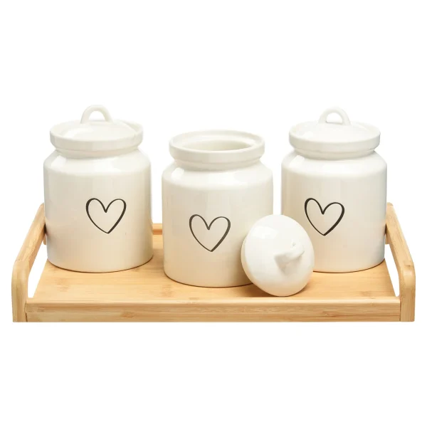 Depot Boîtes A Provisions Coeur Avec Plateau De Service^ Accessoires De Cuisson & Boîtes À Pâtisserie
