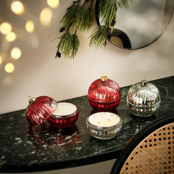 Depot Bougie A Motif Xl Boule D'Arbre