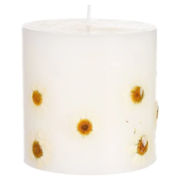 Depot Bougie A Tete Plate Fleur Sechee