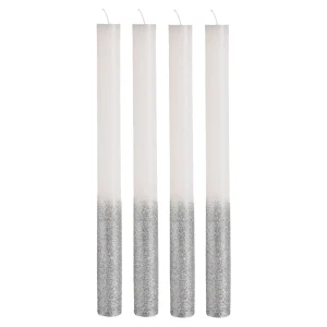 Depot Bougie A Tige Silver Glitter^ Bougies De L'Avent