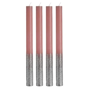 Depot Bougie A Tige Silver Glitter^ Bougies De L'Avent
