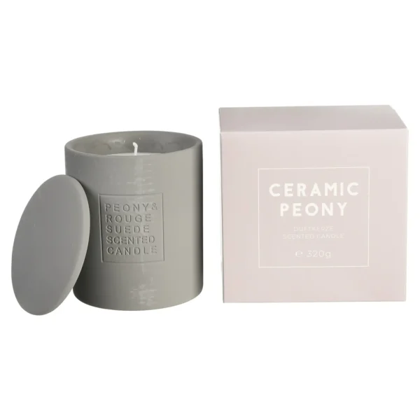 Depot Bougie Parfumee Pivoine En Ceramique