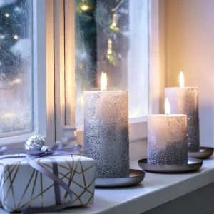 Depot Bougie Pilier Metallic Granulat^ Bougies De L'Avent