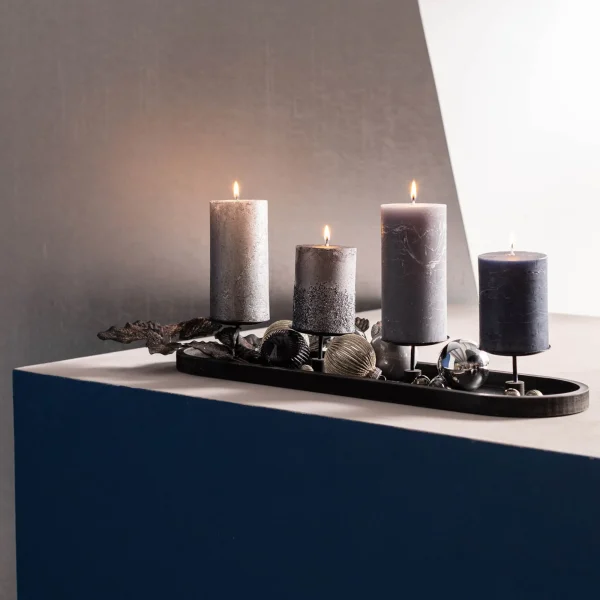 Depot Bougie Pilier Metallic Granulat^ Bougies De L'Avent