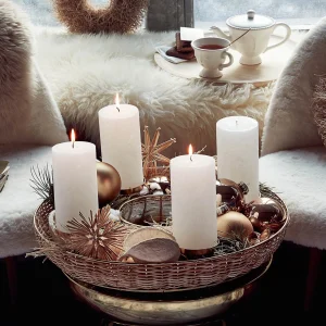 Depot Bougie Pilier Rustic^ Bougies De L'Avent