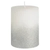 Depot Bougie Pilier Rustic Silver Glitter^ Bougies De L'Avent