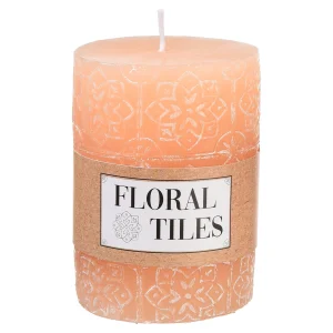 Depot Bougie Ronde Floral Tiles^ Bougies De L'Avent