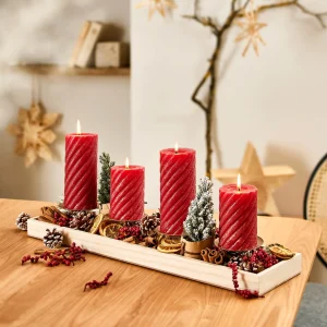 Depot Bougie Ronde Rustic^ Bougies De L'Avent