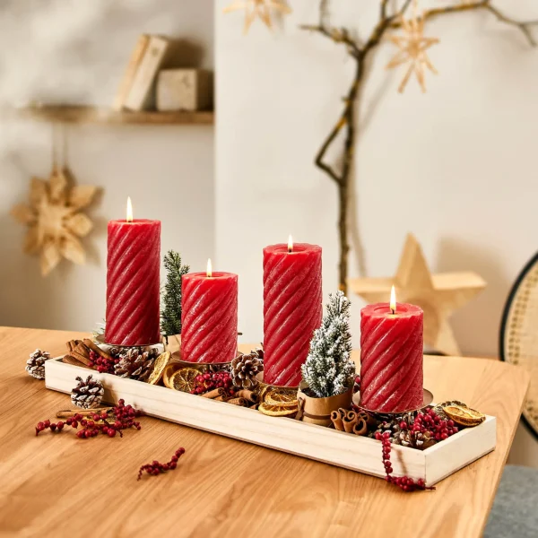 Depot Bougie Ronde Rustic^ Bougies De L'Avent
