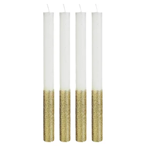 Depot Bougies Baton Or Paillettes^ Bougies De L'Avent