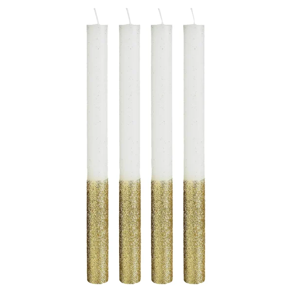 Depot Bougies Baton Or Paillettes^ Bougies De L'Avent