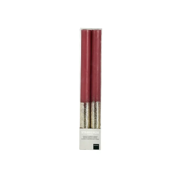 Depot Bougies Baton Or Paillettes^ Bougies De L'Avent