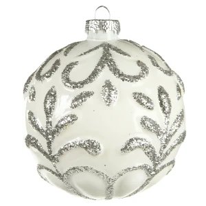 Depot Boule De Noël En Verre En Relief^ Boules & Pointes D'Arbres