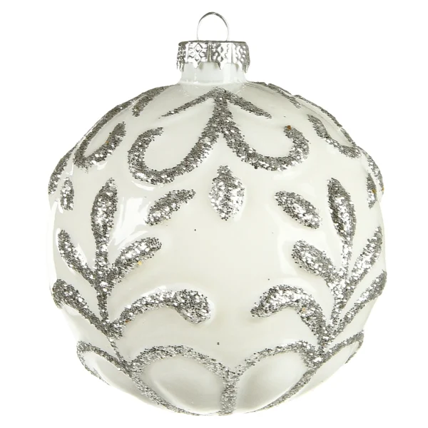 Depot Boule De Noël En Verre En Relief^ Boules & Pointes D'Arbres