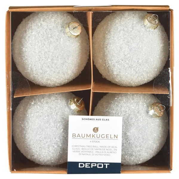 Depot Boule De Noël En Verre Glam^ Boules & Pointes D'Arbres