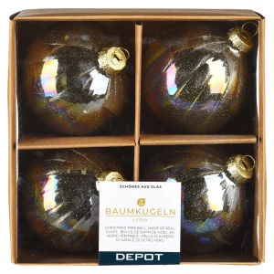 Depot Boule De Noël En Verre Holo Glimmer^ Boules & Pointes D'Arbres