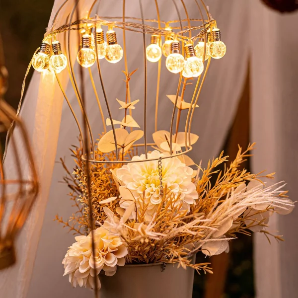 Depot Bouquet De Fleurs Artificielles Feuille D'Argent