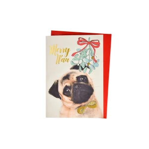 Depot Carte Pliante Chiot^ Cartes De Noël