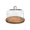 Depot Cloche De Service Avec Assiette En Bois