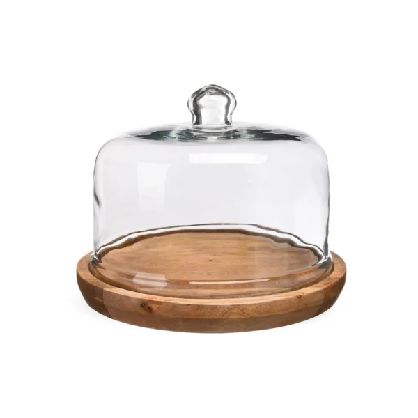Depot Cloche De Service Avec Assiette En Bois