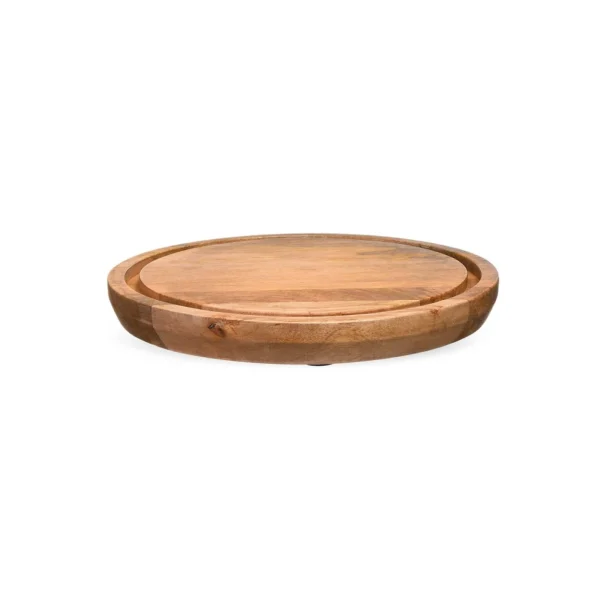 Depot Cloche De Service Avec Assiette En Bois