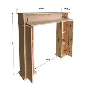 Depot Console De Cheminee Toni Avec Espace De Rangement