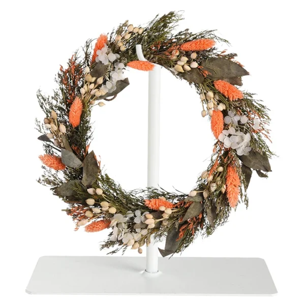Depot Couronne De Fleurs Sechees Estelle Avec Porte-Couronne