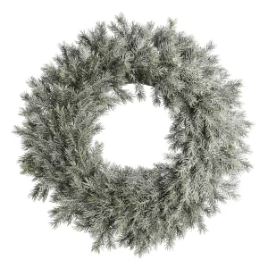 Depot Couronne De Sapin Artificielle Frosty, Enneigee^ Couronnes De L'Avent