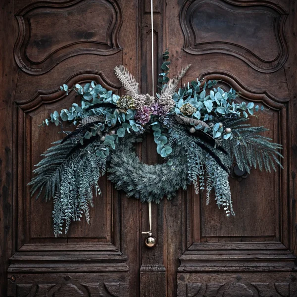 Depot Couronne De Sapin Artificielle Frosty, Enneigee^ Couronnes De L'Avent