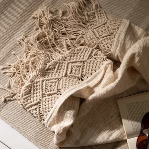 Depot Couverture En Macrame Border^ Couvertures, Peaux & Plus