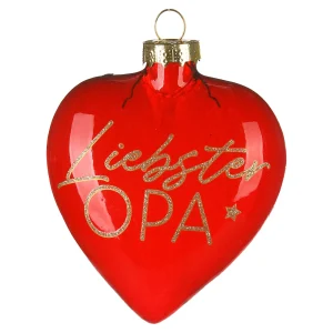 Depot Décorations D'Arbre En Verre Coeur Grand-Pere^ Pendentifs & Clips