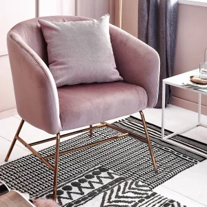 Depot Fauteuil Lounge En Velours Ramsey