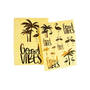 Depot Feuilles D'Autocollants Good Vibes