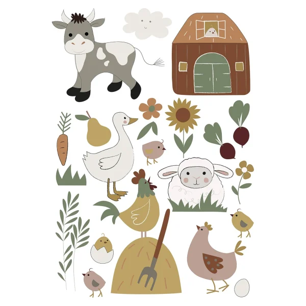 Depot Feuilles De Stickers Muraux Little Farm