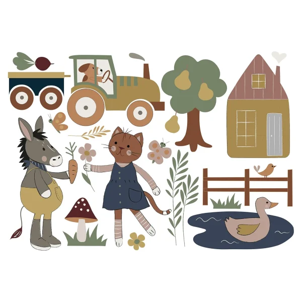 Depot Feuilles De Stickers Muraux Little Farm