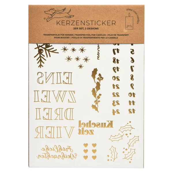 Depot Feuilles De Stickers Pour Bougies^ Bougies De L'Avent