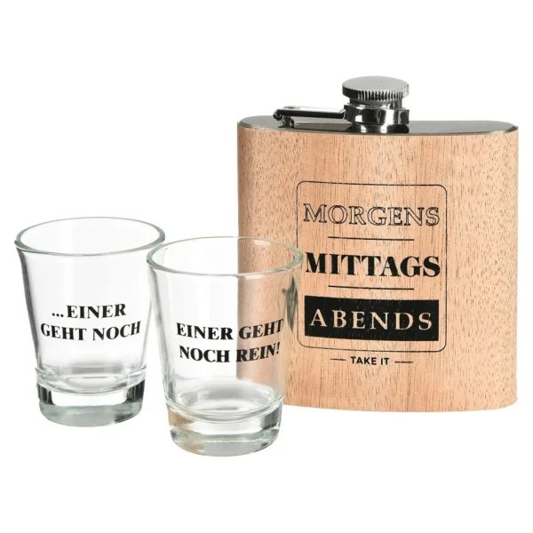 Depot Flasque Avec Verres A Liqueur
