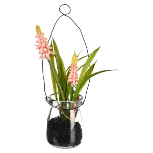 Depot Fleur Artificielle Jacinthe Dans Vase En Verre^ Arbres Artificiels
