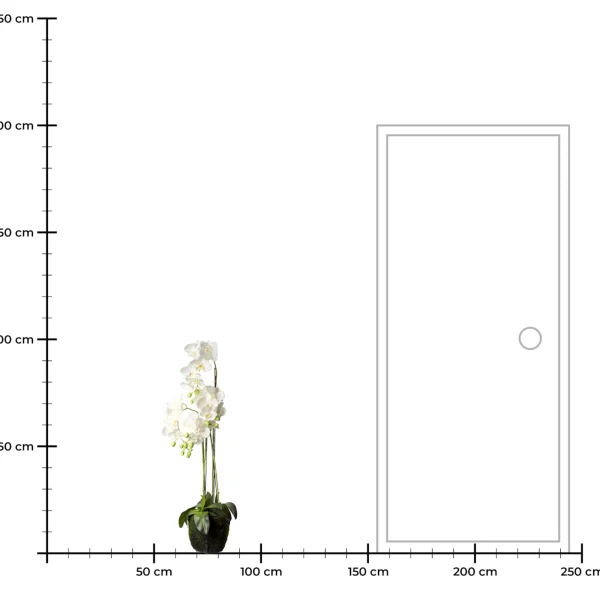 Depot Fleur Artificielle Orchidee Phalaenopsis En Terre^ Arbres Artificiels