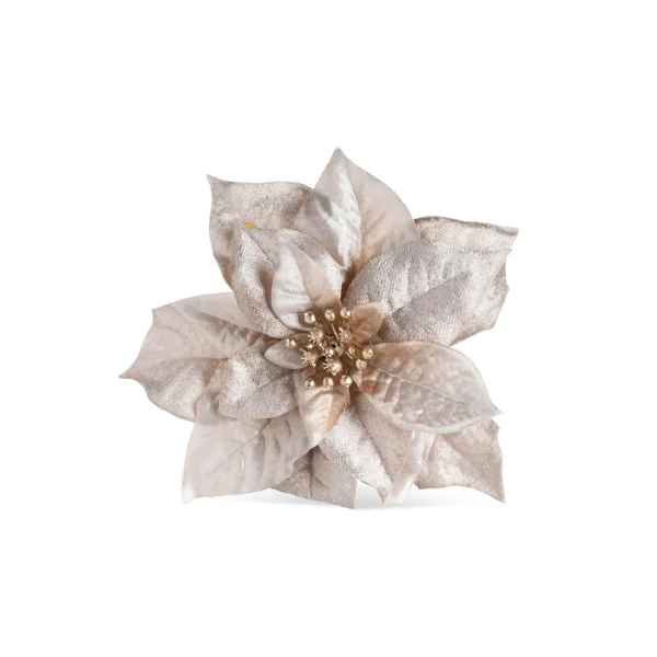 Depot Fleur Artificielle Poinsettia Sur Clip^ Décoration De La Couronne De L'Avent