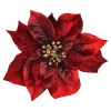 Depot Fleur Artificielle Poinsettia Sur Clip^ Décoration De La Couronne De L'Avent