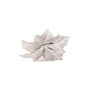 Depot Fleur Artificielle Poinsettia Sur Clip^ Décoration De La Couronne De L'Avent
