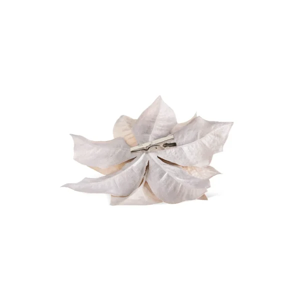 Depot Fleur Artificielle Poinsettia Sur Clip^ Décoration De La Couronne De L'Avent